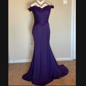 Dark Purple Evening Dress